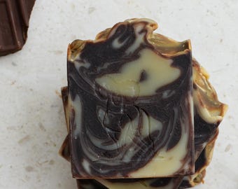 Chocolate Vanilla Soap Bar – Vegan Cold Process – Natural Handmade Dessert Soap