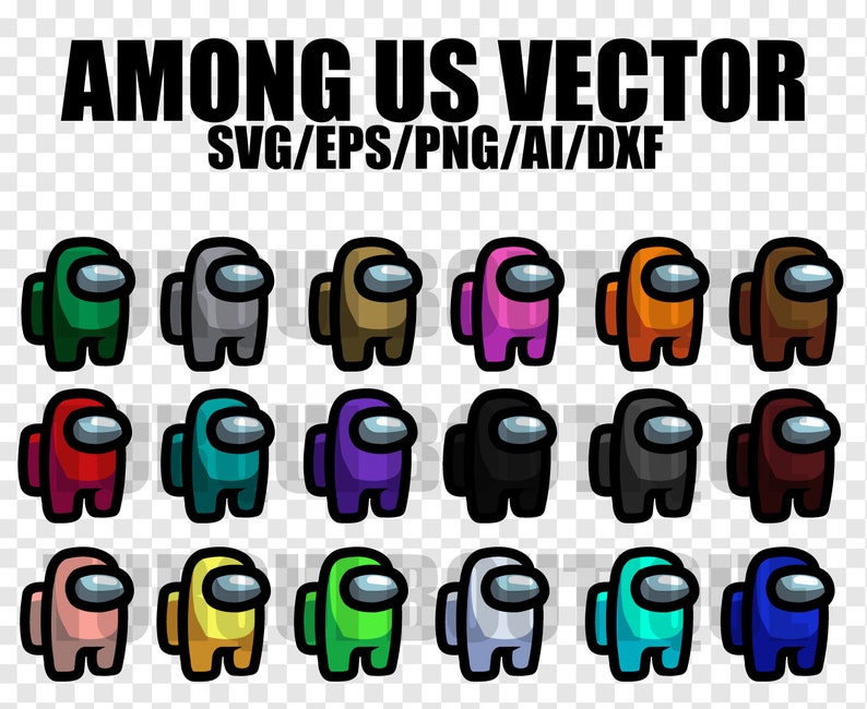 Download Among Us Vector SVG/DXF/AI 18 personajes de Among Us Print | Etsy