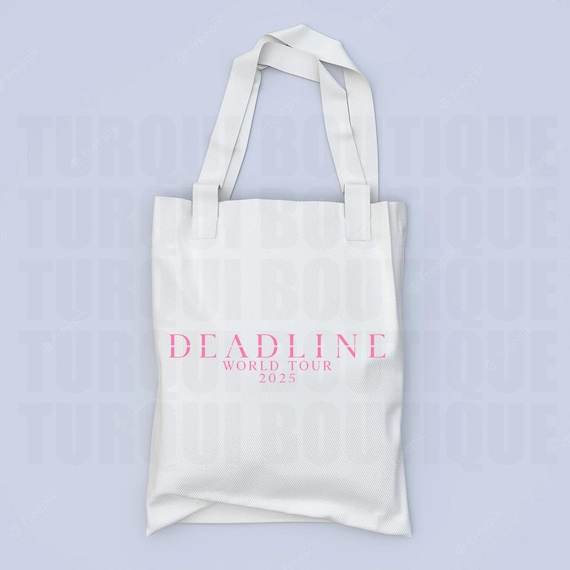 アイドル BLACKPINK DEADLINE REUSABLE BAG PRE-ORDER] BLACKPINK 2025 'DEADLINE' Tour Tote Bags Made of