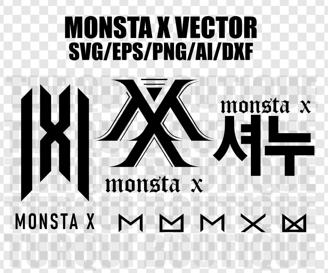 MONSTA X ショヌ ネームボード Monsta X Logo Vector SVG/PNG/AI, Vector Digital File for