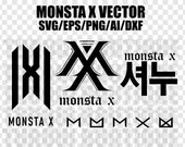 Monsta X Logo Vector SVG/PNG/AI, Vector Digital File for Cricut