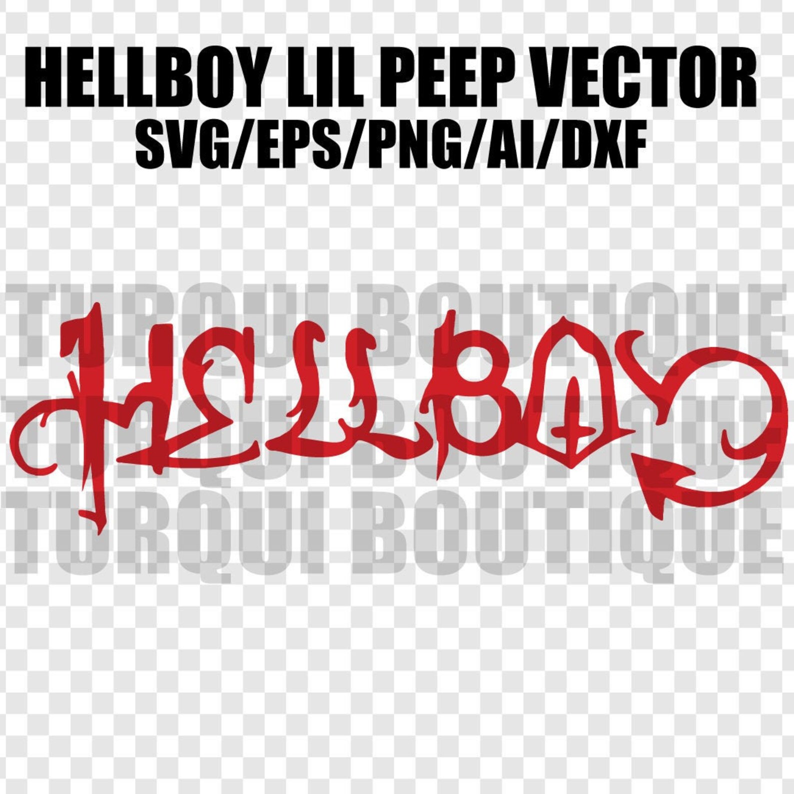 Lil Peep Hellboy Logo Vector SVG/PNG/AI Fall Guys Print | Etsy