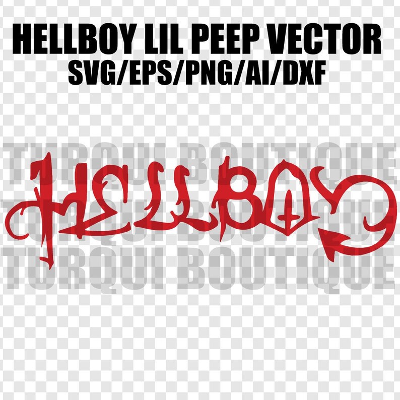 Download Lil Peep Hellboy Logo Vector SVG/PNG/AI Fall Guys Print | Etsy