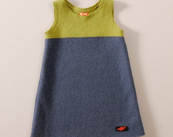 Boiled wool dress for girls, perfect for autumn and winter