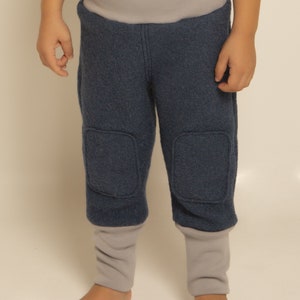 Boiled wool trousers for children, unisex, for autumn and winter image 7