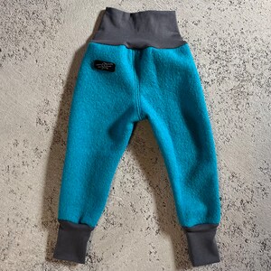 Boiled wool trousers for children, unisex, for autumn and winter image 2