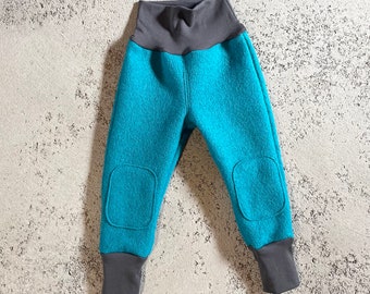 Boiled wool trousers for children, unisex, for autumn and winter