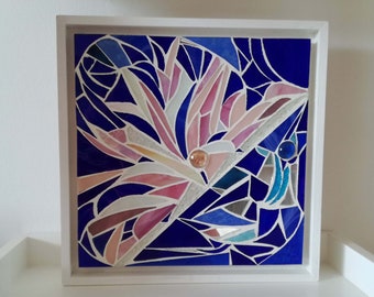 Glass mosaic in the frame, 29 cm x 29 cm