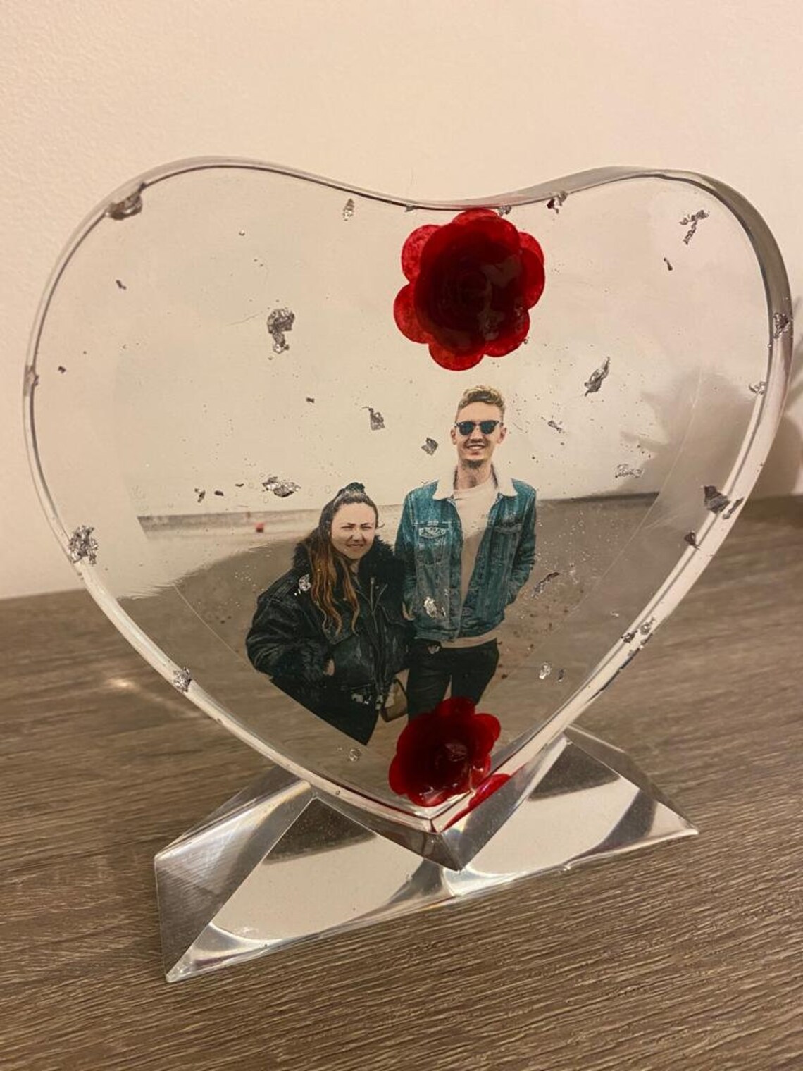 Handmade Heart Photo Resin Frame with Stand Etsy