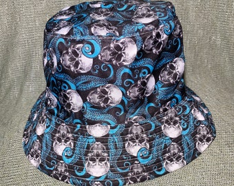 Skull Bucket Hat - Etsy