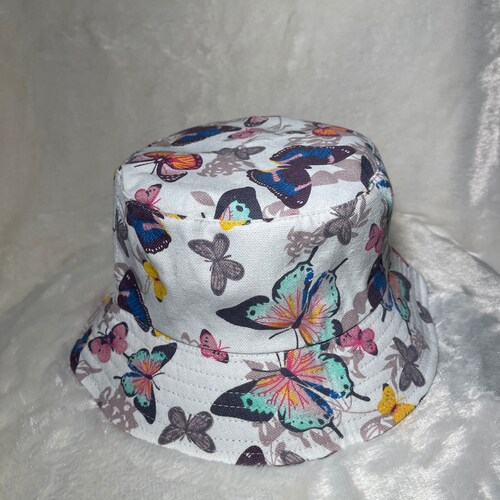 Monarch Butterfly Bucket Hat Blue Butterfly Hat Etsy