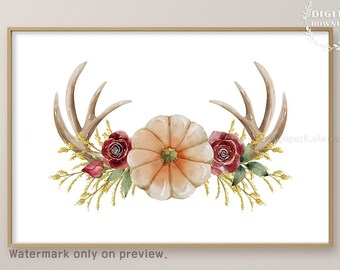 Fall Printable Art, Fall Wall Decor, Pumpkin Print, Fall Wall Art, Downloadable Fall Artwork, Printable Wall Art, Autumn Prints Thanksgiving
