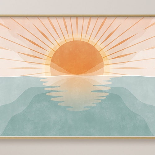 Modern Ocean Prints Beach House Decor Boho Beach Print Etsy