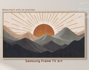 Samsung Frame TV Art, Neutral Frame TV Art, Frame TV Art, Frame TV Digitale Kunst, Frame TV Neutrale Kunst, Abstrakte Landschaft TV Kunst zeitgenössisch