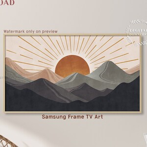 Samsung Frame TV Art, Neutral Frame TV Art, Frame tv art, frame tv digital art, frame tv neutral art, Abstract landscape tv art contemporary