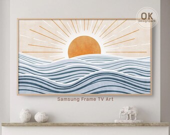 Arte de tv digital, Arte de TV marco, Marco de TV de Samsung, Arte de marco de TV, Televisión de arte digital, Arte del océano, Arte descargable, Arte de Boho Sun, Arte de tv neutral