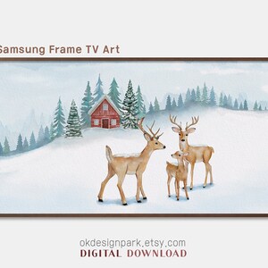 winter samsung frame tv art, Christmas tv art, Christmas frame tv art, Farmhouse christmas, Farmhouse decor, Country christmas Winter tv art