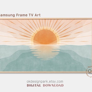 Frame tv art, Framed art, Ocean painting, Samsung frame tv art, Abstract coastal, Frame tv art 4k, Modern art, Digital art tv, TV frame art