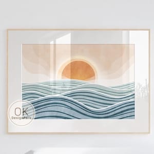 Gelbe Sonne Poster, Sonne am Meer, Gelbe Sonne, Gelbe Sonne, Gelbe Sonne, Gelbe Sonne, Gelbe Sonne, Gelbe Sonne Moderne Wandkunst