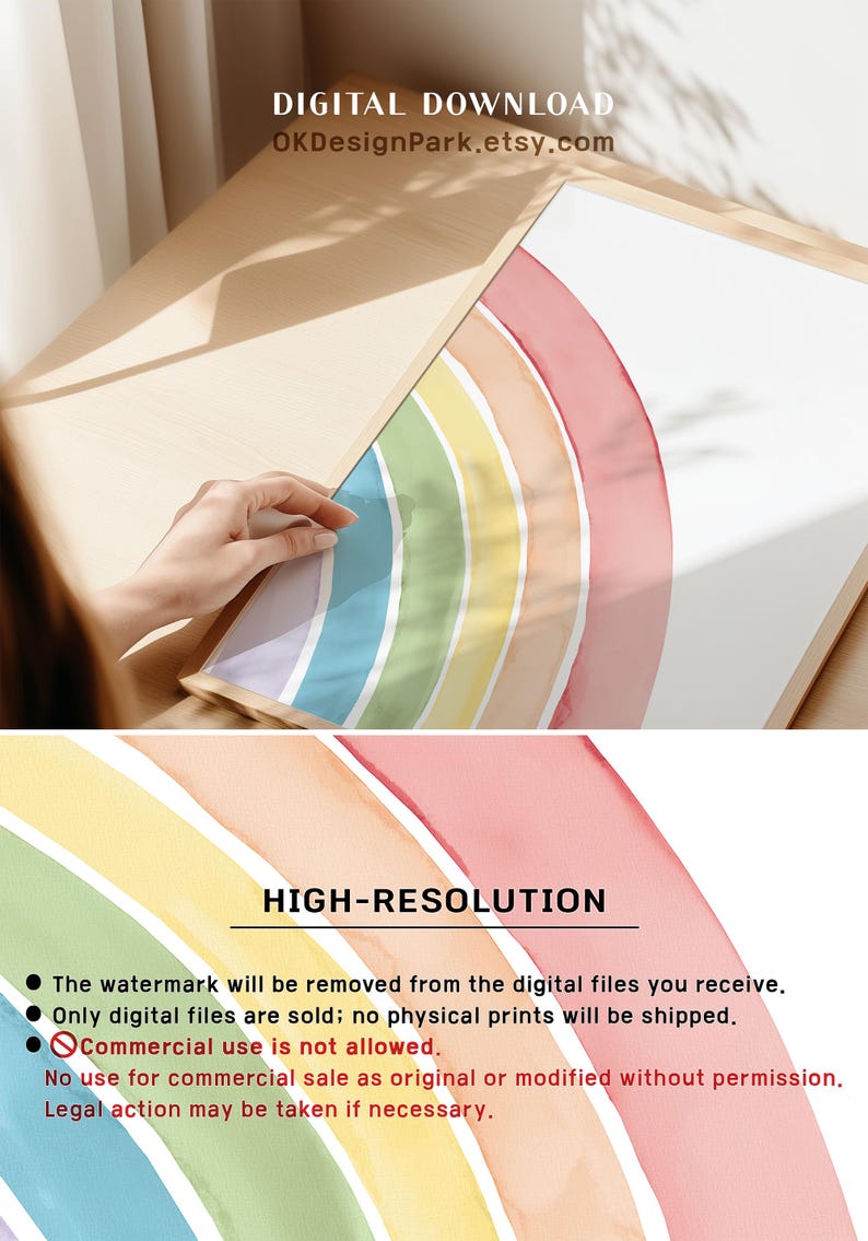 Watercolor Rainbow Wall Art, Set of 3 Prints Triptych, Pastel Nursery ...