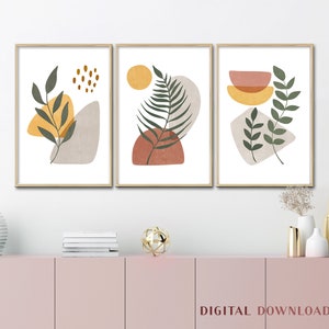 Neutral Botanical, Boho Prints, Modern Minimalist