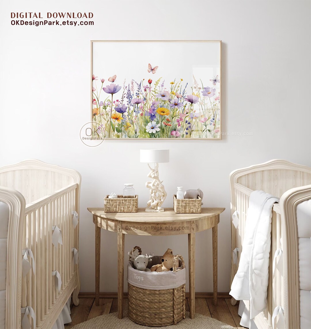 Colorful Wildflower Art, Watercolor Flowers, Bright Floral Prints ...