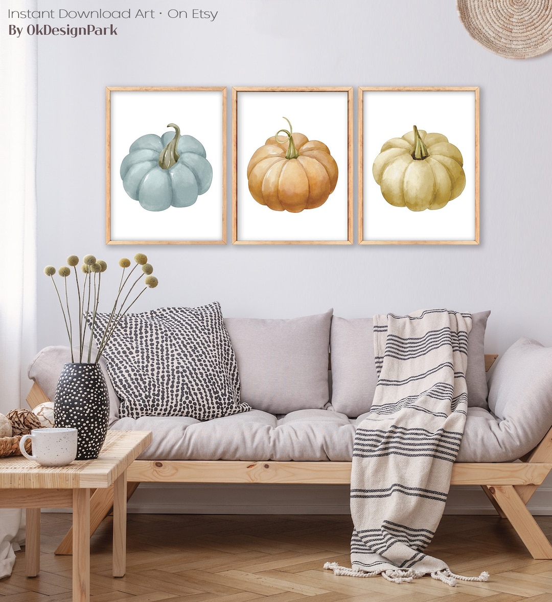 Fall Wall Decor, Fall Wall Art, Set of 3 Print, Fall Printable Wall Art