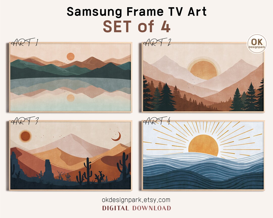 TV Frame Art Set, Digital Tv Art, Frame TV Art, Samsung TV Frame