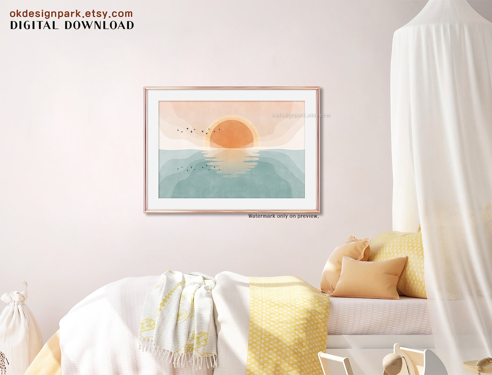 Above Bed Decor Boho Wall Art Boho Sun Print Printable Wall - Etsy