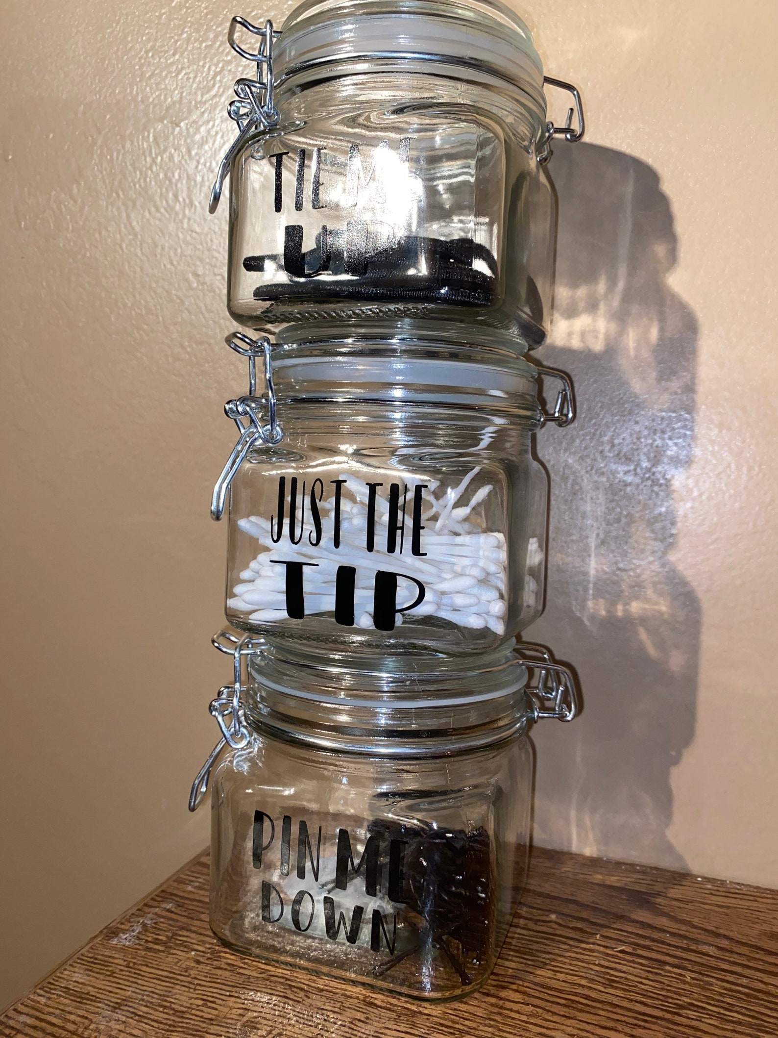 Bathroom Storage Jars Etsy