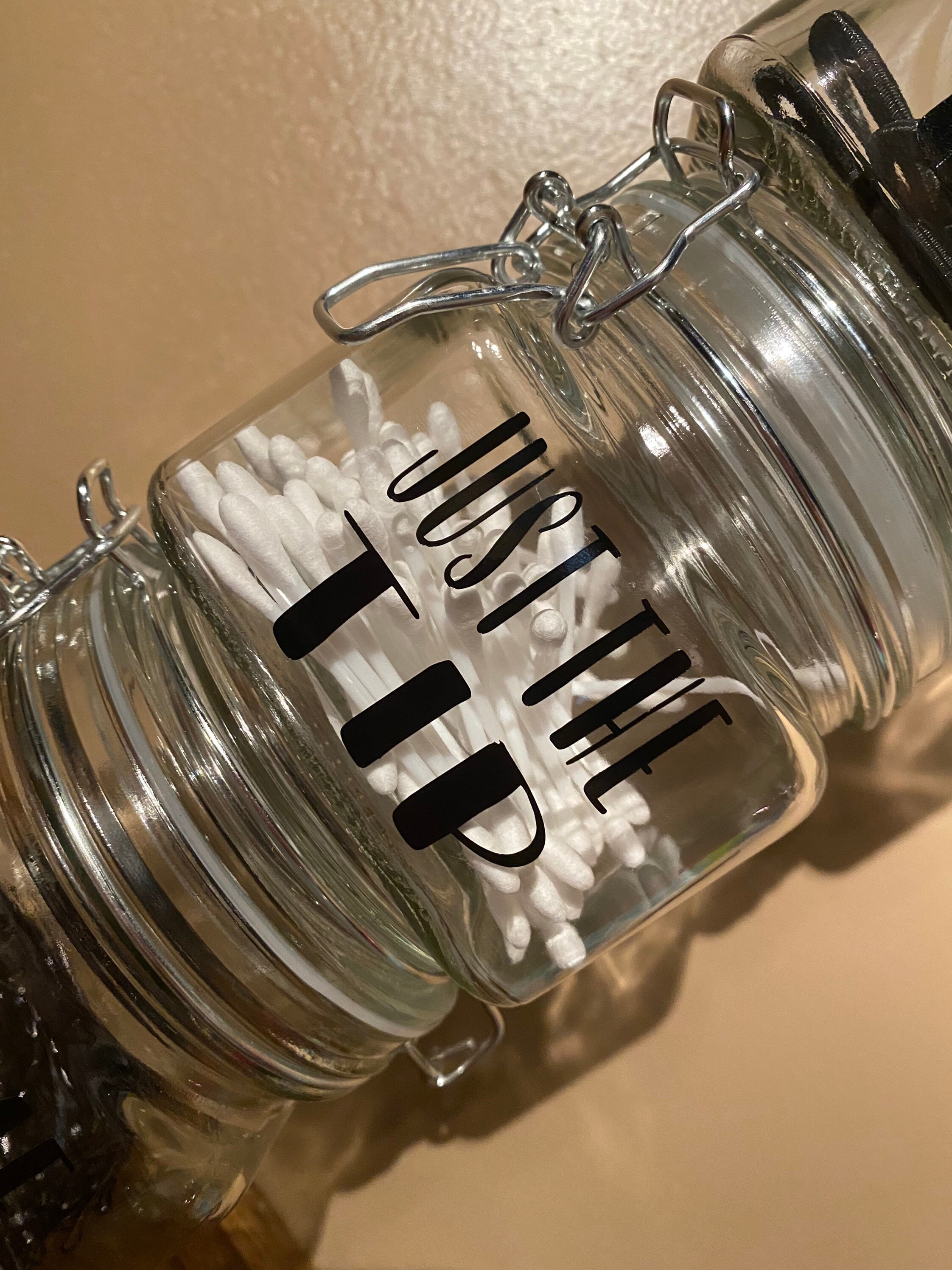 Bathroom Storage Jars Etsy