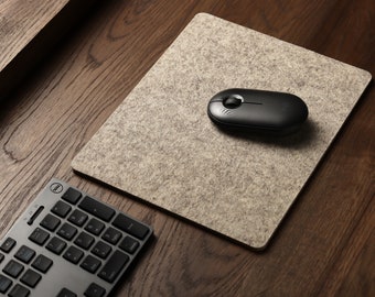 Mouse Pad,100% Merino Wool Felt,Cork,Beige,Non-Slip,Desk Design,Laptop,Desk Mouse Pad,Musemåtte,Tapis de Souris,Filz Mousepad