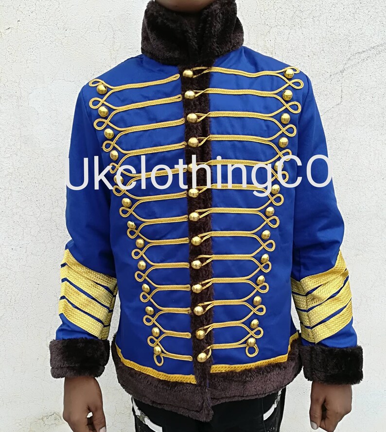 Ladies Military Hussar Faux Fur Parade Jacket,ladies Military Style