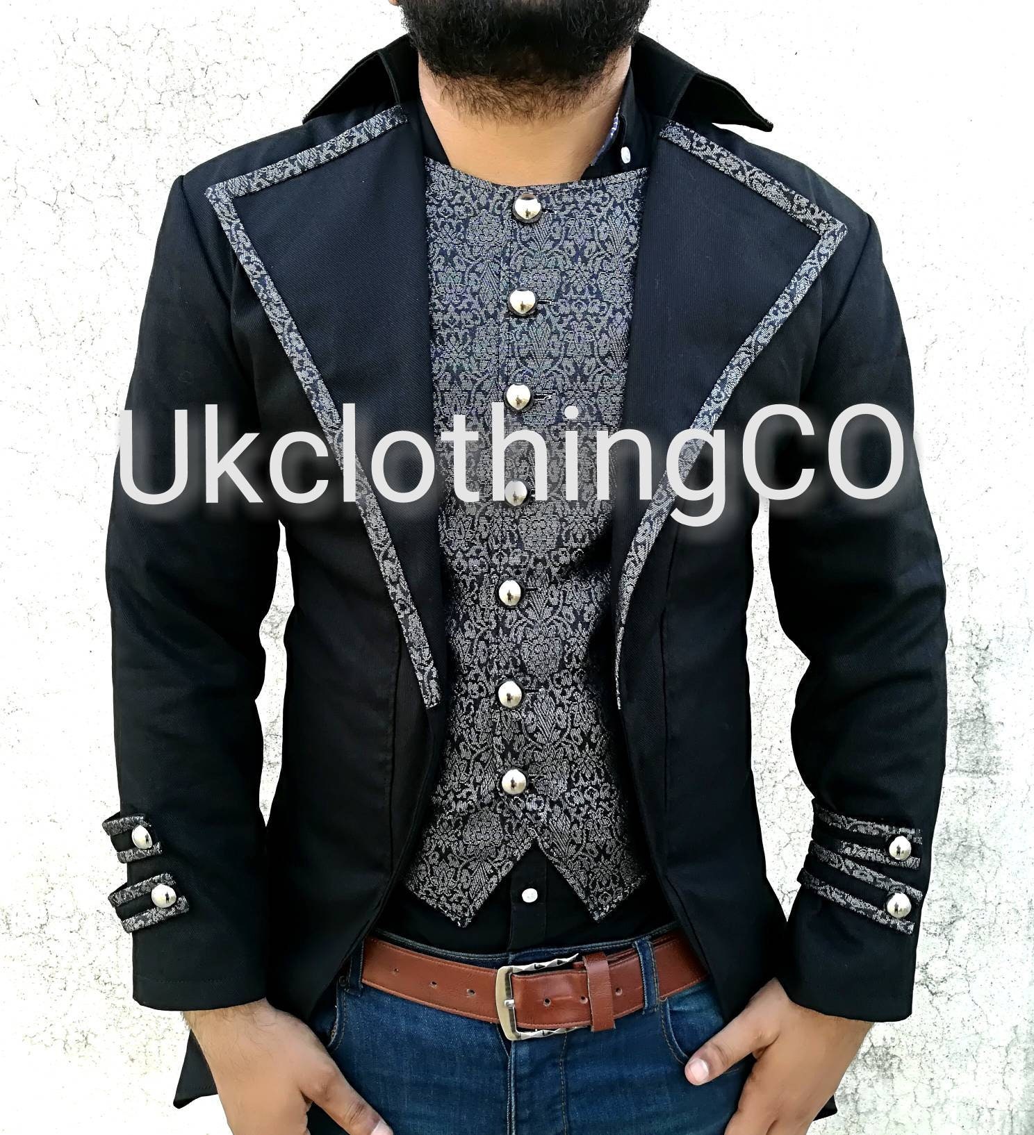 mens gothic blazer