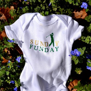 Sunday Funday Baby Golf Onesie