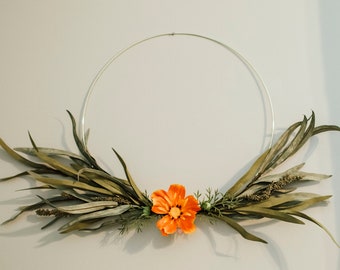 Fall Front Door Gold 14" Minimalist Wreath