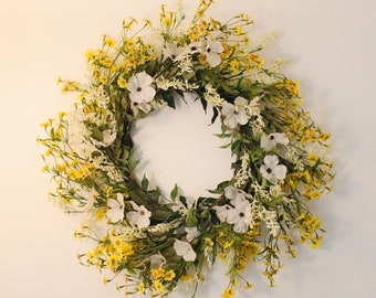 Extra Large 23” Bright Yellow Porch Wreath