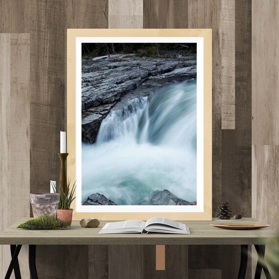 Waterfall Photo Wall Art Printable Calming Landscape Vertical Etsy