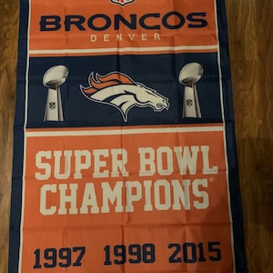 Denver Broncos Super Bowl Banner Championship Flag