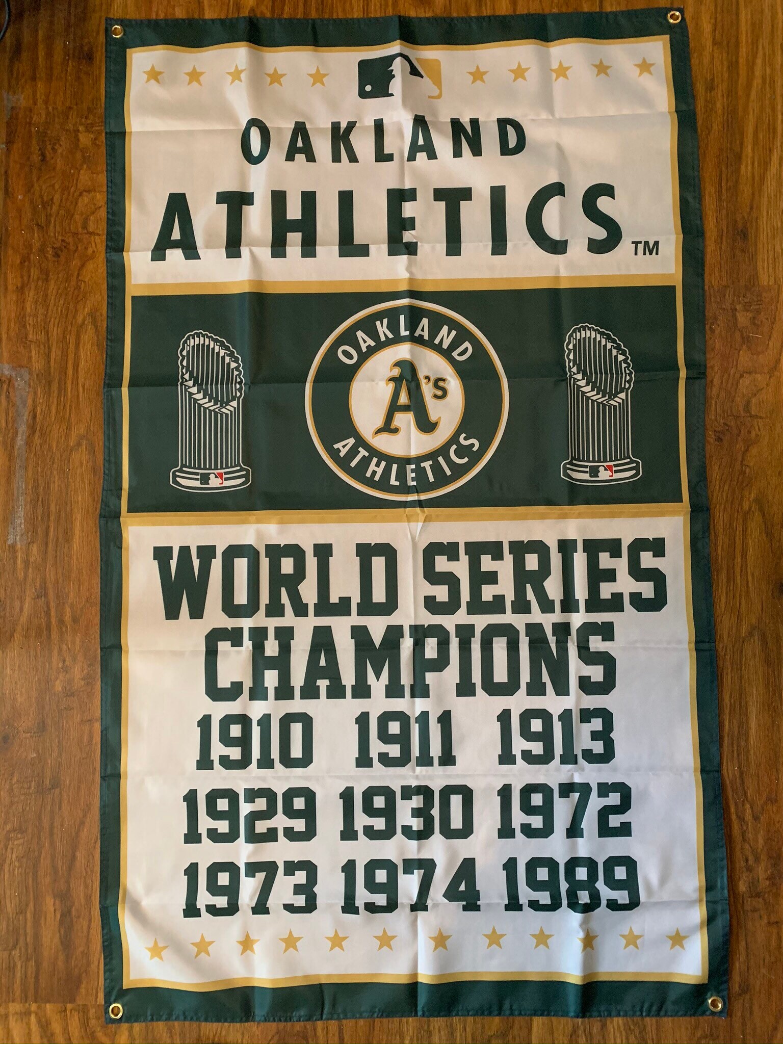 Oakland As Athletics World Series Championship Flag Etsy