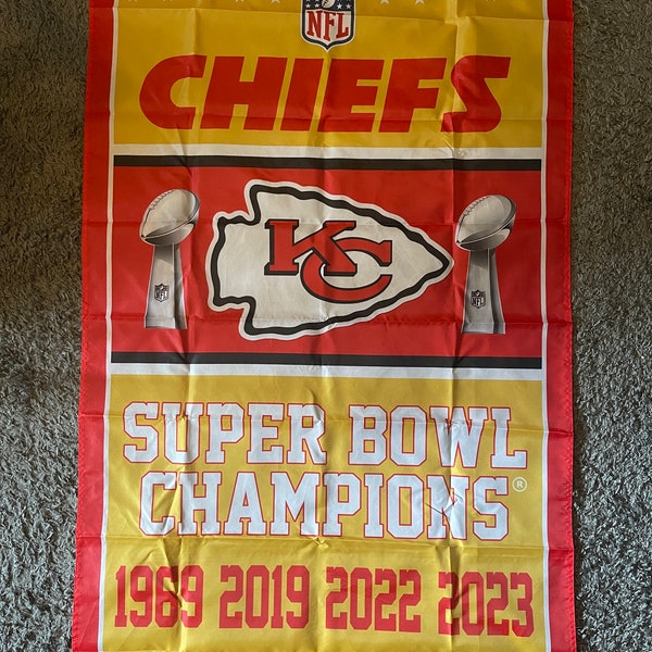 Bannière drapeau du championnat du Super Bowl des Chiefs de Kansas City