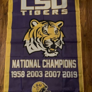 Bandera del campeonato nacional de la NCAA de los LSU Tigers del estado de Luisiana