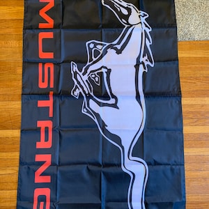 Ford Mustang Wall Hanging Flag Banner Racing