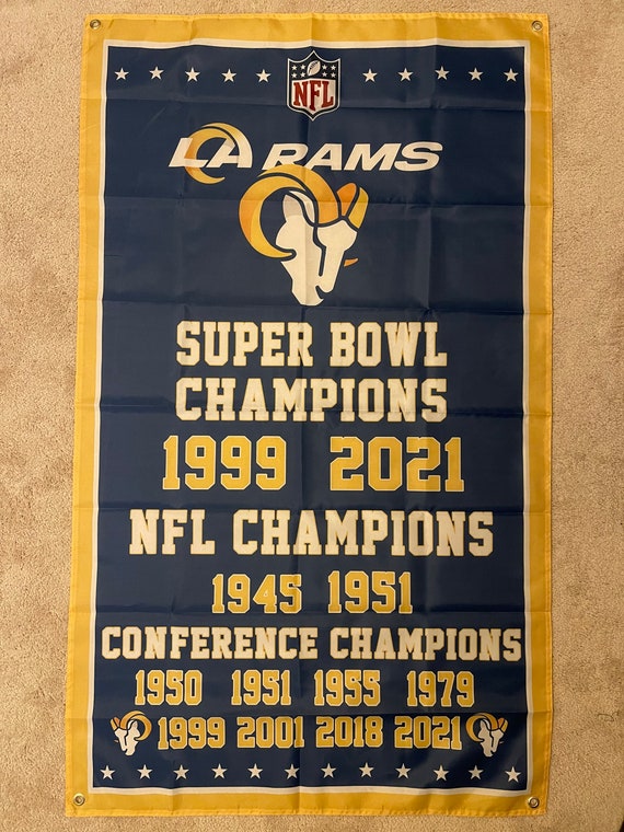 Los Angeles LA Rams Super Bowl Banner Championship Flag