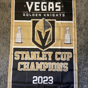 Bandera de pared del campeonato de la Copa Stanley de los Las Vegas Golden Knights