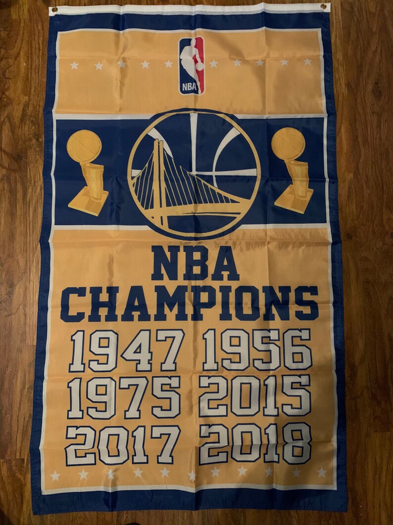 Golden State Warriors NBA Championship Banner Flag Etsy