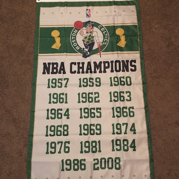 Boston Celtics NBA Championship Banner Flag