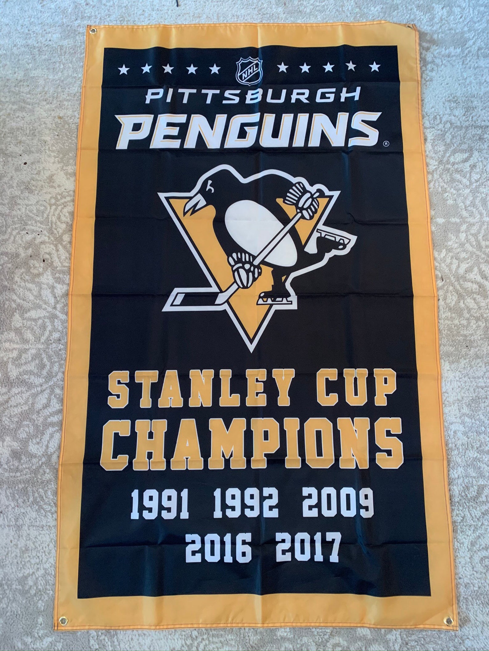 Pittsburgh Penguins Stanley Cup Championship Banner Flag | Etsy