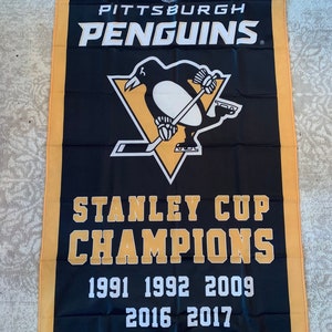 Bandera del campeonato de la Copa Stanley de los Pittsburgh Penguins