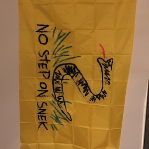 No step on Snek Gadsden Parody Banner Flag